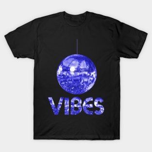 Retro Seventies Indigo Disco Ball Vibes T-Shirt